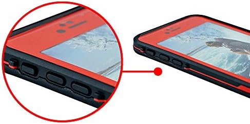 MAG Digital Iphone 6 Plus Waterproof Case Ip 68 Certified Waterproof Snowproof Dirtproof Shockproof Full-body Protective Case for Iphone 6 5.5'' (rose red)