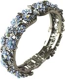 BettyK Blue Floral Crystal Bangle - B000CCOMHS