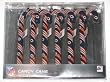 CHICAGO BEARS Team Logo & Colors CANDY CANE CHRISTMAS ORNAMENT SET (6 pack)