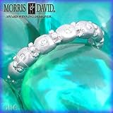 14K Triple Beaded Satin & Polished Diamond Band