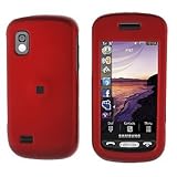 RED RUBBERIZED SNAP ON HARD SKIN FACEPLATE PHONE SHIELD COVER CASE FOR SAMS ....