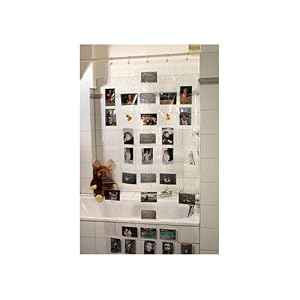 Tenda doccia / foto tenda trasparente / cornice per 50 fotografie, 88 x 180 cm