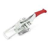 uxcell トグルクランプ 421モデル 318Kg 701 Lbs レッドハンドグリップ 1個入り