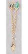 Rosary Lapel Pin with Cross - Our Lady of Grace - MADE IN ITALY