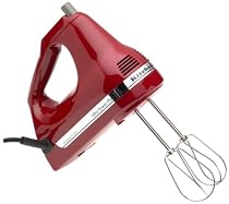 KitchenAid KHM7T 7-Speed Ultra Power Plus Hand Mixer, Empire Red