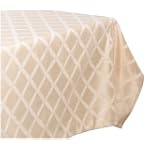 Lenox Laurel Leaf 70-by-122-Inch Oblong / Rectabgle Tablecloth, Ivory