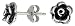 Jewelry : Tiny Sterling Silver Rose Stud Earrings