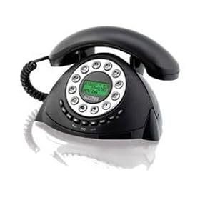Alcatel - Temporis R�tro - T�l�phone filaire bibloc r�tro - Noir