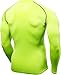 TSLA Men's UPF 50+ Long Sleeve Compression Shirts, Athletic Workout Shirt, Water Sports Rash Guard, Zero Top Neon Yellow, Large