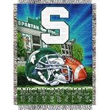 Michigan State Spartans Woven Tapestry NCAA Throw (Home Field Advantage) by Northwest (48x60) Michigan State Spartans Woven Tapestry NCAA Throw (Home Field Ad