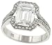 2 Row Pave Diamond Engagement Ring .37cttw (cz ctr)