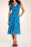 Per Una Animal Print Crossover V-Neck Chiffon Dress [T62-5125G-S]