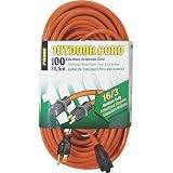 Prime Wire & Cable EC501635 100-Foot 16/3 SJTW Medium Duty Extension Cord, Orange