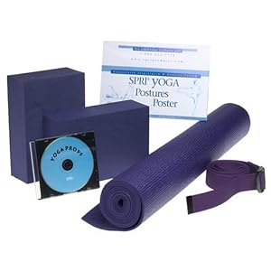 SPRI YSK-R2 Yoga Starter Kit with Yoga Mat, Two 6