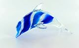 Dolphin Tropical Fish Theme Bathroom Glass Art Statue Decoration