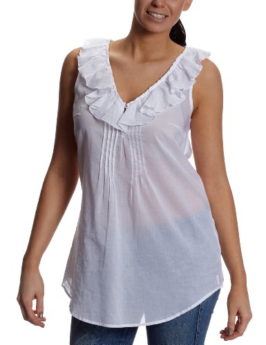 ESPRIT Damen Top Q21382, Gr. 38, Wei&szlig; (100 white) Preisvergleich