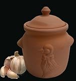 Terracotta Large Garlic Keeper W/duck Pattern. Item No: 14-359