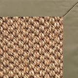 IMAGE OF Sunlight Sisal Rug with Taupe Designer Cotton Binding - 6x9