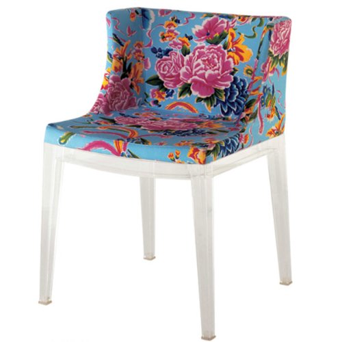 Kartell 4895FB Stuhl Mademoiselle floreal, blau