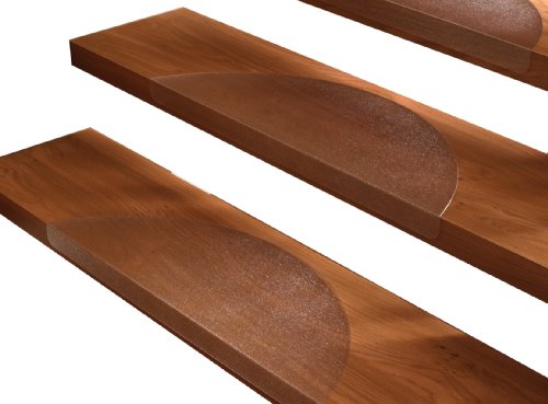 Cleartex UltiMat Polycarbonate Stair Treads for Hard Floors Pack of 15 Clear 9 x 25 Inches