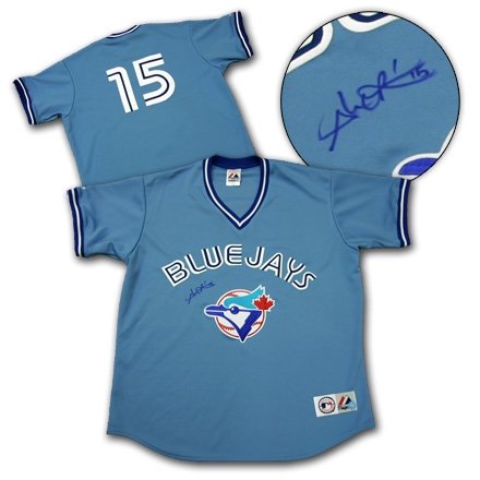 Alex Rios Toronto Blue Jays Autographed/Hand Signed Blue Retro Jersey