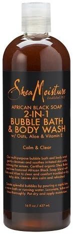 Shea Moisture African Black Soap 2-in1 Bubble Bath & Body Wash 16oz by SUNDIAL BRANDS LLC