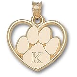 University Of Kentucky Paw K Heart Pendant (14kt)