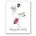 Sweet Pea, Pansy and Cupid's Dart - Birthday Gift Enclosure Cards (set of 12)