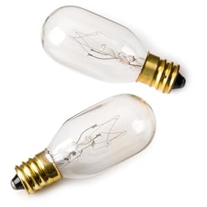 Jerdon JPT25W 25-Watt Mirror Replacement Light Bulbs, 2 on a Card
