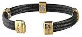 Sabona 36470 Trio Cable Black/Gold Magnetic Bracelet, Large