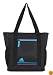Adidas Women's Squad Club Tote Bag (Black/Super Cyan)