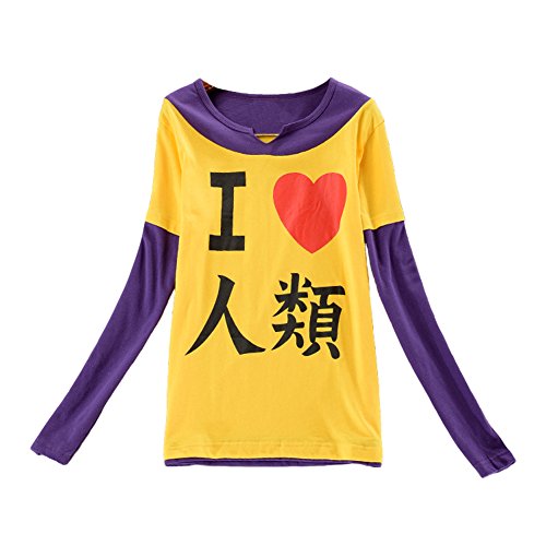 E-Mell Unisex NO GAME NO LIFE Cosplay I Love Human Costume Long-sleeved T-shirt