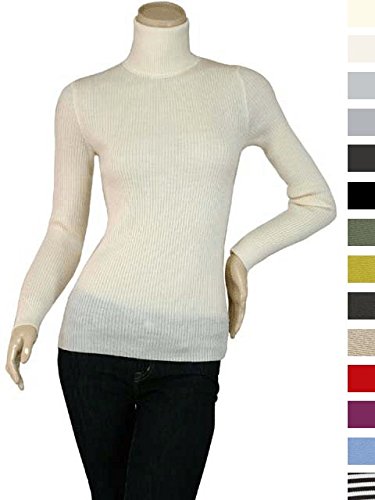 (ウノスプラッシュ) ＵＮＯＳＰＬＡＳＨ　キャッシュウール100％ リブタートルネック ニットトップス　【日本製・自社工場】