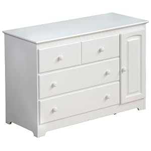 Atlantic Furniture Eco-Friendly Windsor 3 Drawer Changing Table, White