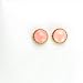 Coral Earrings 14mm Genuine Fine Italian Angel Skin Coral Beads on14k Gold Jackets with Post Earrings