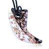 Murano Glass Curved Brown White And Gold Necklace Pendant