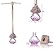 Mini-Factory Bling Auto Ornament Car Mirror Hanging Decoration Crystal Diamond Refillable Glass Air Freshener Empty Bottle for Car / Home / Office (Bottle only, Perfume NOT included) (Pink)