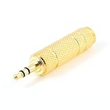 uxcell 6.5mmオスー3.5mmメスアダプタ　ジャッキプラグ　ヘッドホンイヤホンアダプタ　メタル