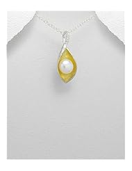 Fresh Water Pearls Pendant Necklace In 92.5 Sterling Silver