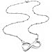 INBLUE Women's Stainless Steel Pendant Necklace Silver Tone Infinity Symbol Love 19 Inch Chain