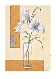 Blue Blossom I Art Print Poster By B Baar, 11.75 x 15.75, with Black Wood Frame