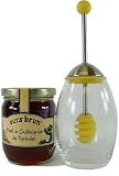 Honey and Honey Jar with Dipper Gift Set ! Choose From 3 Different French Honey 13.2 Oz Jars, with Glass Jar and Silicone Dipper