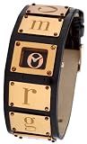 Morgan Ladies Black Leather Strap With Rose Gold Plates and Dial Watch