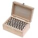 Beadsmith 36 Piece Letter & Number Punch Set For Stamping Metal 1/16 Inch 1.5mm (1 Set W/ Wood Case)