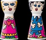 Review Ritzenhoff Tableware  / Salt and Pepper Shaker Set, Mr Salt n Mrs Pepper, Blue Eyed Couple, Porcelain Shakers in Gift Box