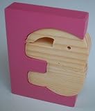 Wooden Animal Alphabet Letters Pink E