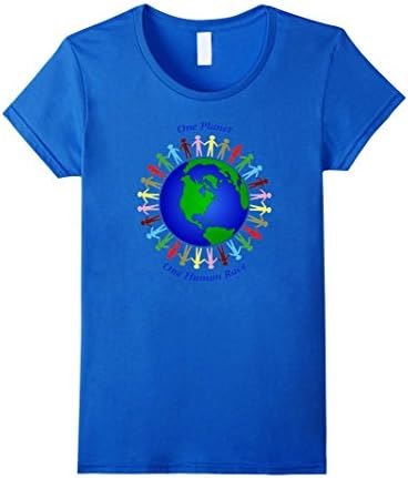 Women's One Planet One Human Race Medium Royal Blue