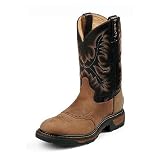 Mens Tony Lama 11 Comfortable Pull On Crazy Horse Casual Western Work Boots 