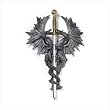Pair Of Medieval Dragons Wall Plaque With Dagger Knife