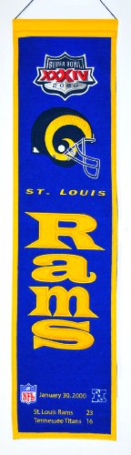 Winning Streak Sports NFL St. Louis Rams Super Bowl XXXIV Banner